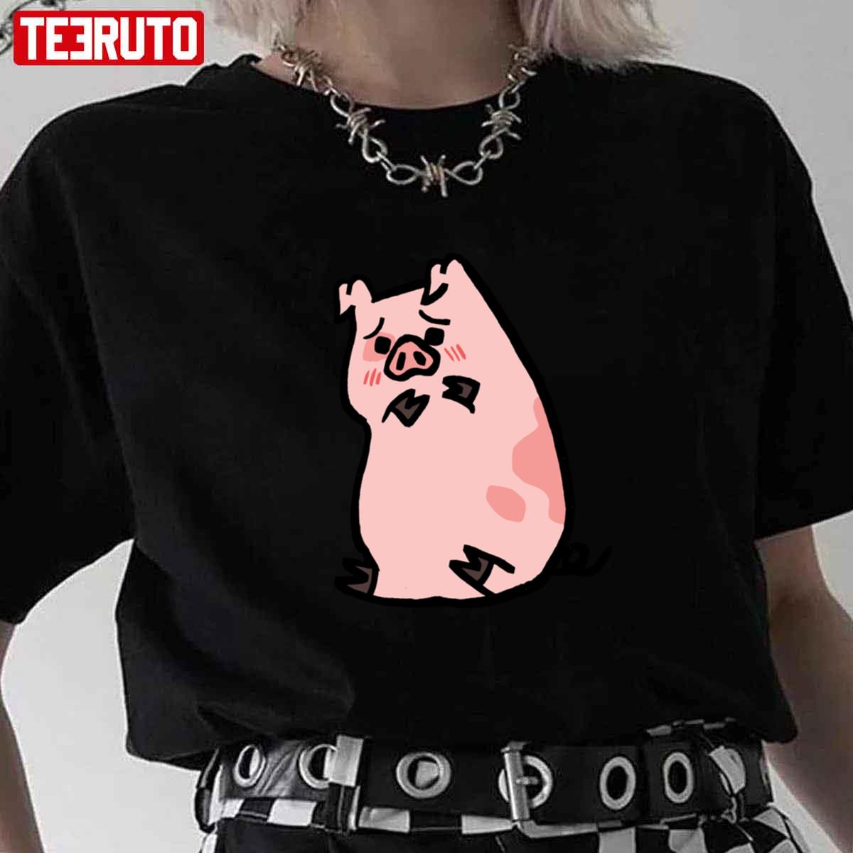 Cute Piggy Pusheen Style Unisex T-Shirt