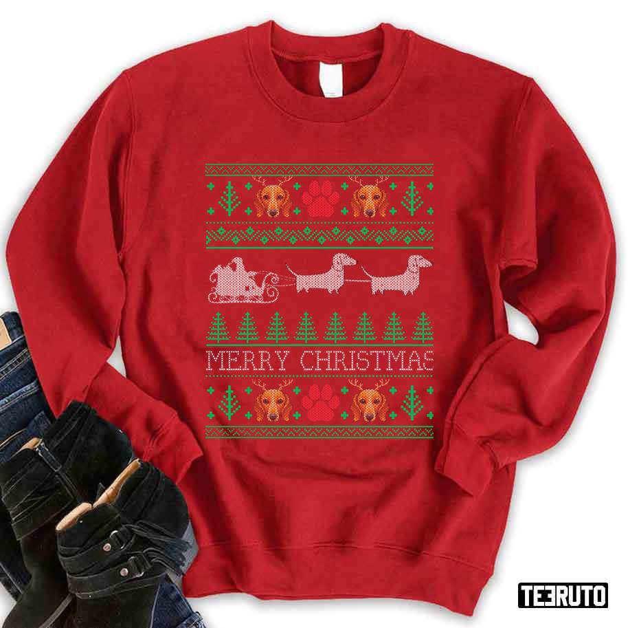 Dachshund Wiener Dog Dachshund Christmas Unisex Sweatshirt