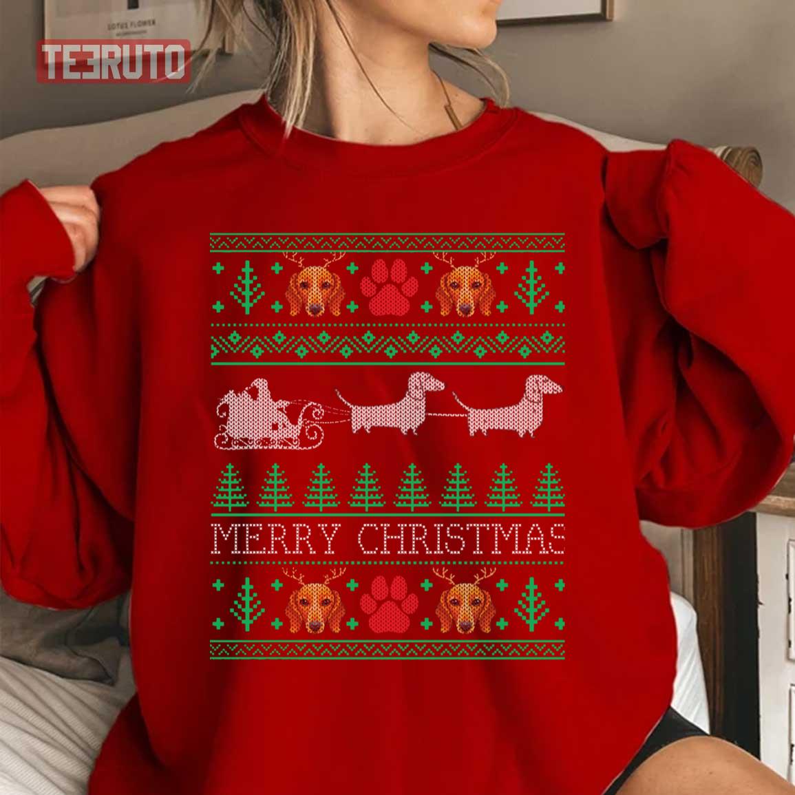 Dachshund Wiener Dog Dachshund Christmas Unisex Sweatshirt