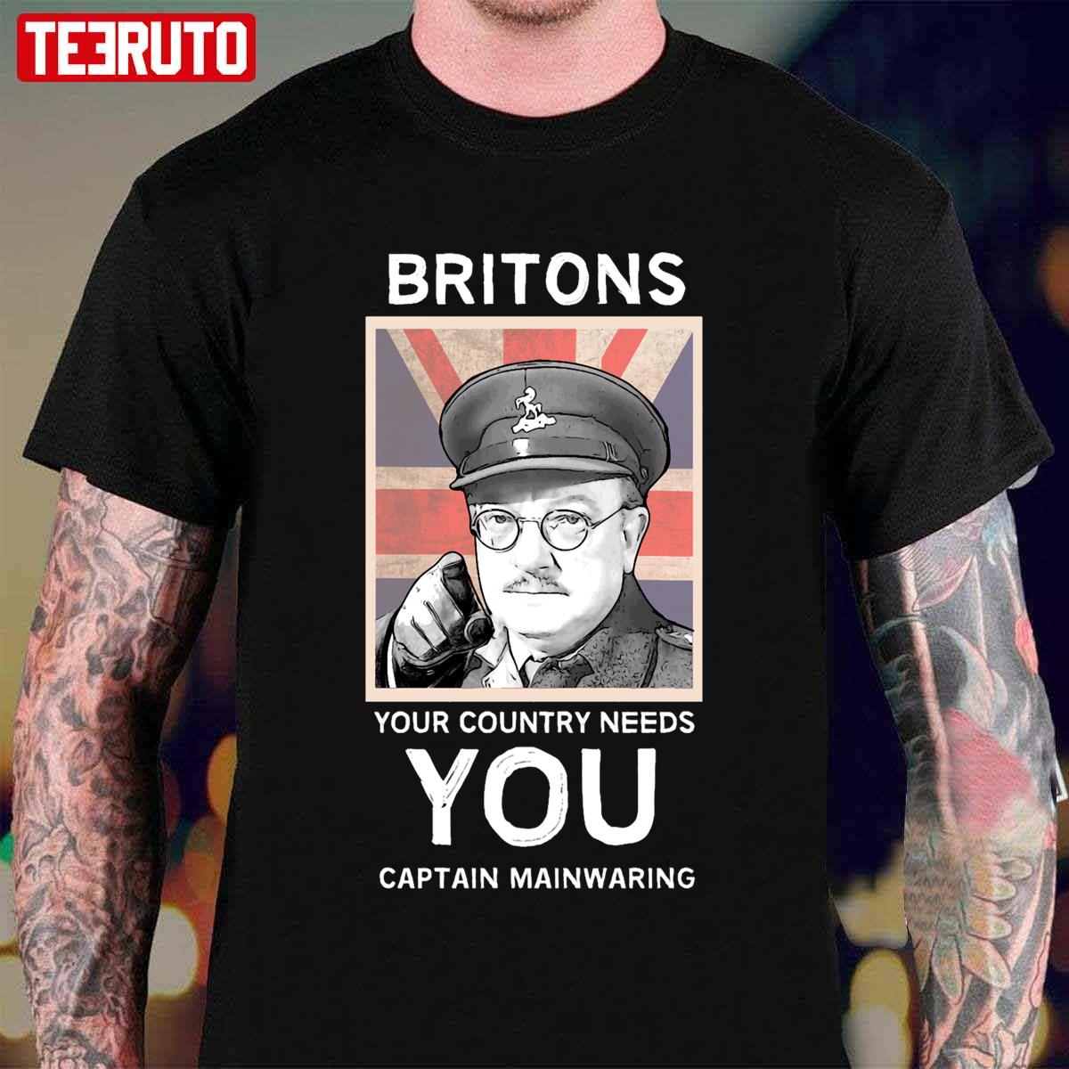 Dad’s Army Captain Mainwaring Dorset Uk British Nostalgia Dad’s Army Tshirts Comedy Unisex T-Shirt