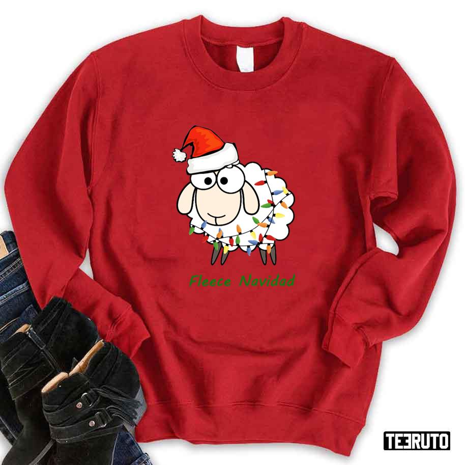 Fleece Navidad Christmas Sheep Unisex Sweatshirt
