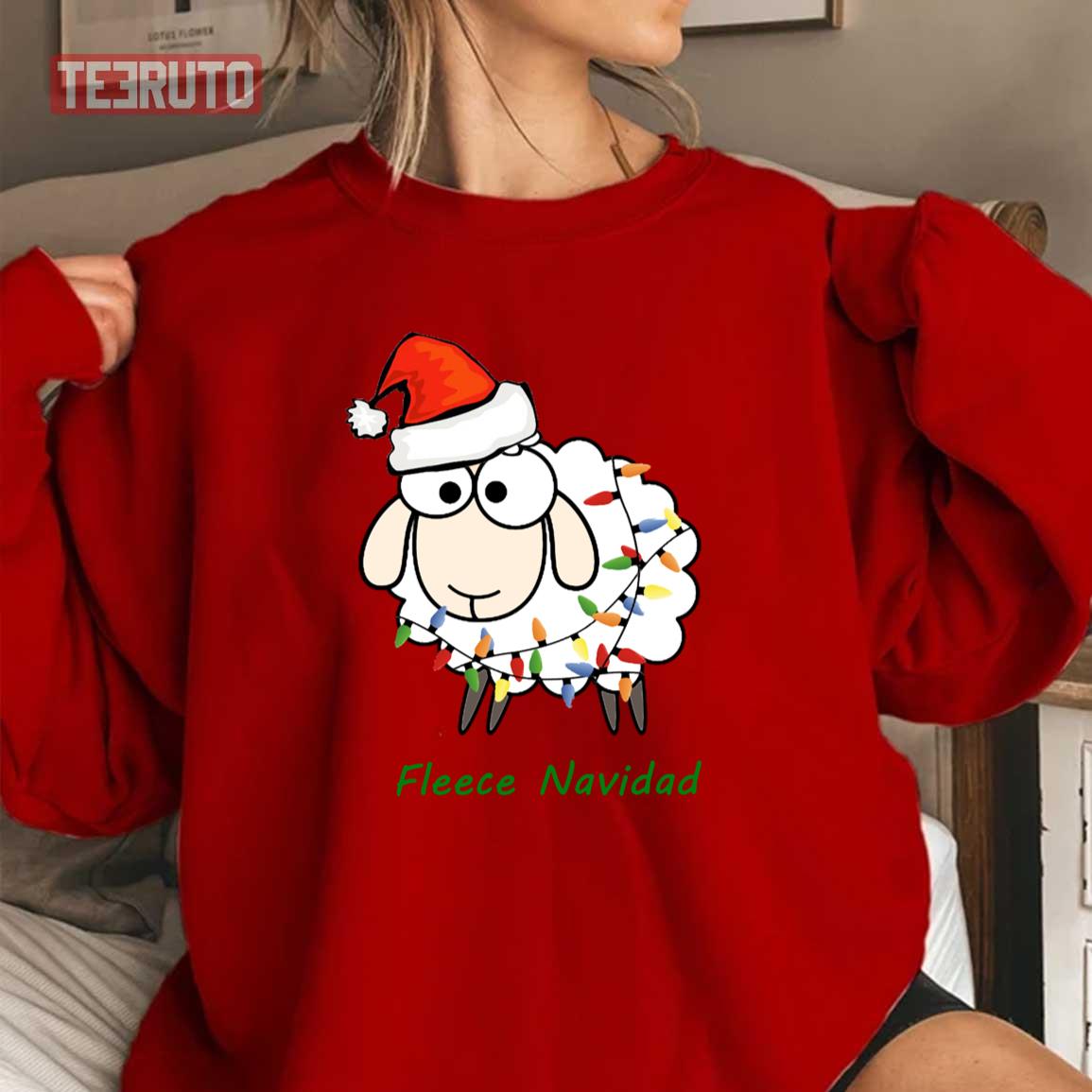 Fleece Navidad Christmas Sheep Unisex Sweatshirt