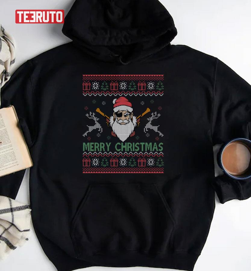 Funny Santa Claus Pirate Reindeer Xmas Christmas Unisex Sweatshirt