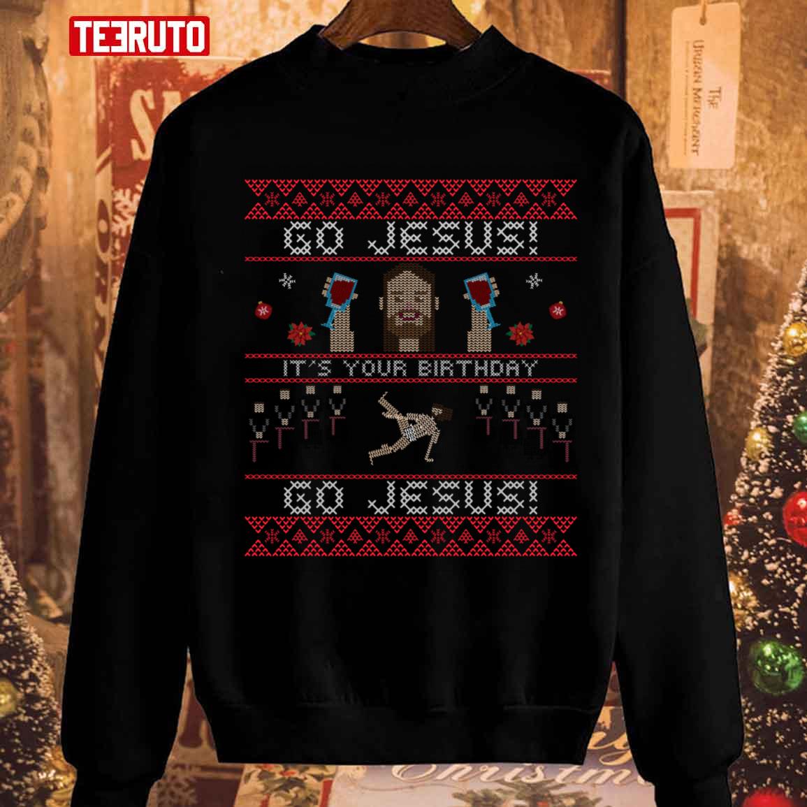 Go Jesus It's Your Birthday Funny Breakdance Unisex Sweatshirt