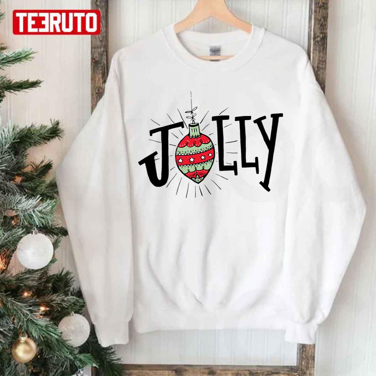 Holly Jolly Christmas Ornaments Unisex Sweatshirt