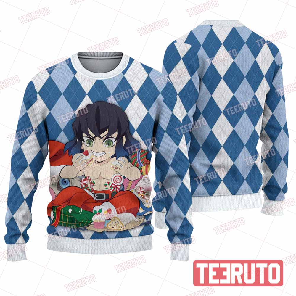 Inosuke Hashibira Demon Slayer (Ver 02) Christmas Agyle Knitted Sweater