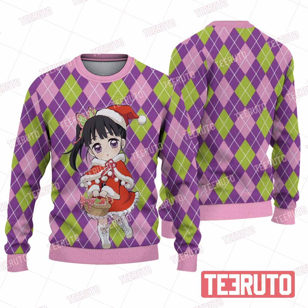 Kanao Tsuyuri Demon Slayer Ver 01 Christmas Agyle Knitted Sweater