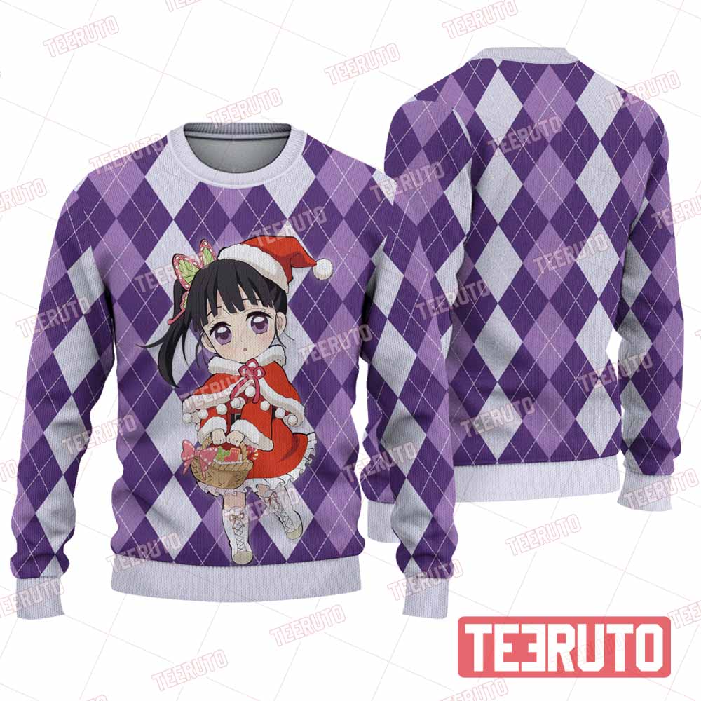 Kanao Tsuyuri Demon Slayer Ver 02 Christmas Agyle Knitted Sweater