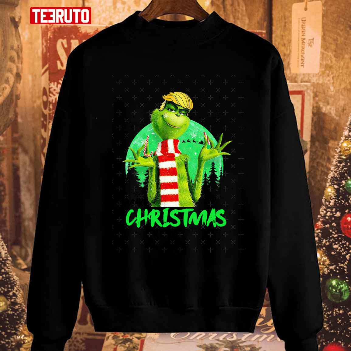 Make Christmas Great Again Grinch Trump Unisex Sweatshirt