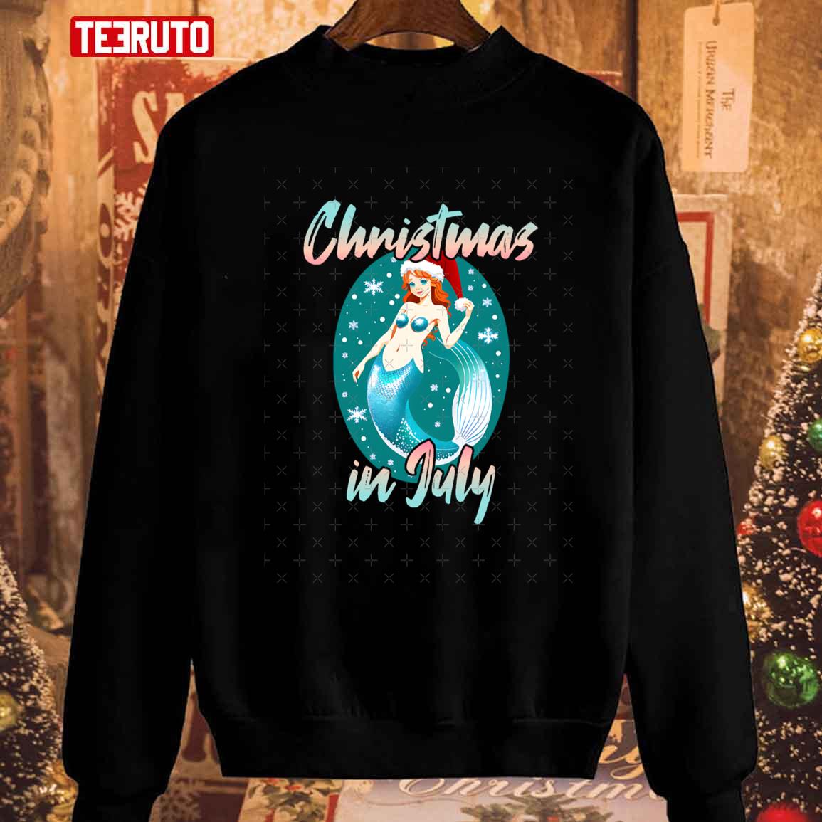 Mermaid Christmas In July Sweatshirt
