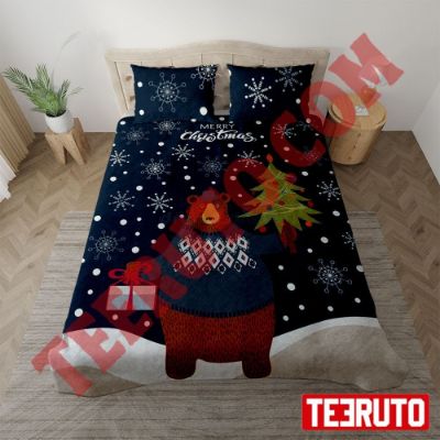 Merry Christmas Doodle Bear Bedding Sets