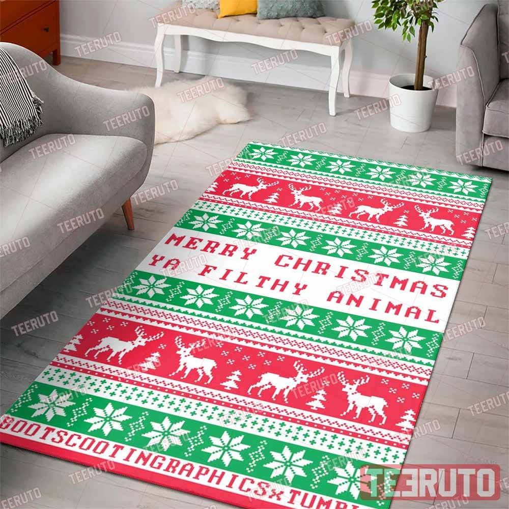 Merry Christmas Ya Filthy Animal Ugly Rug