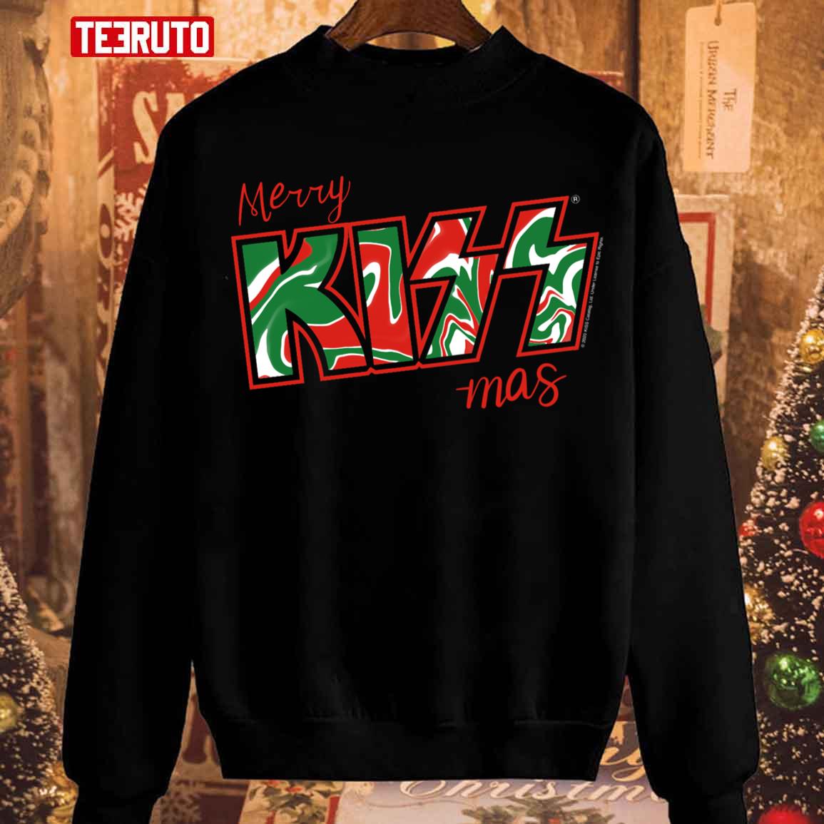 Merry Kiss Mas Christmas Kiss The Band Unisex Sweatshirt