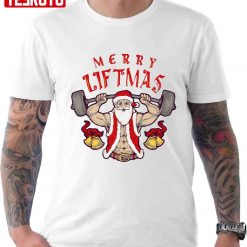 Merry Liftmas Fitness Christmas Shirt Santa Deadlift Gym Xmas Men Gifts Graphic Unisex T-Shirt
