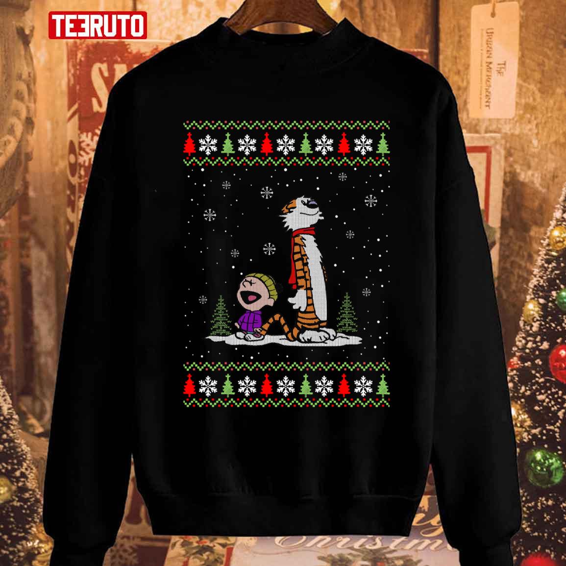 Mery Christmas Calvin And Hobbes Unisex Sweatshirt