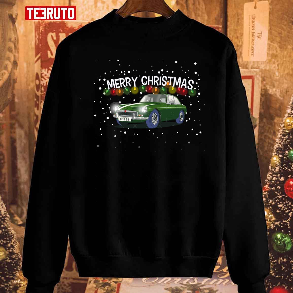 Mgb Gt Christmas Featuring A Green Mgb Sweatshirt