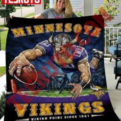 Minnesota Vikings Viking Pride Since 1961 Quilt Blanket