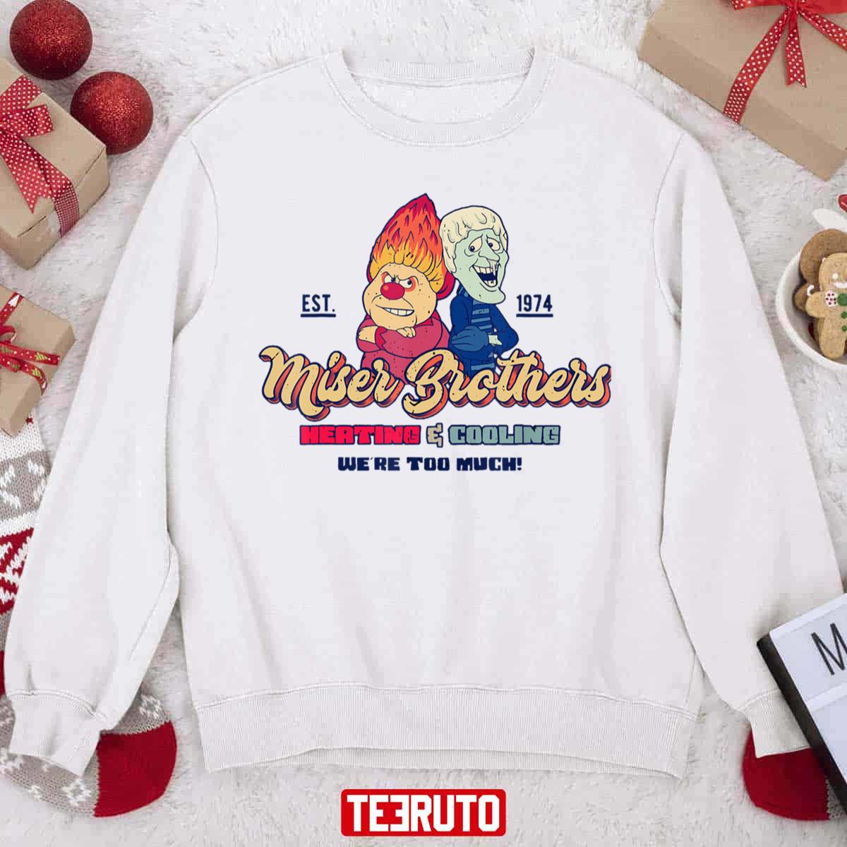 Miser Brothers Heating & Cooling Vintage Retro Vintage Sweatshirt