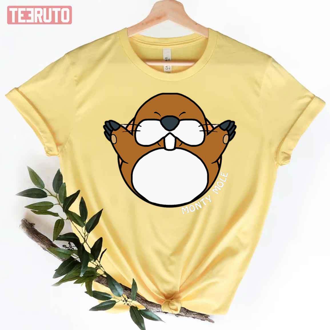 Monty Mole Super Mario Flamedvortex Designs Unisex T-Shirt