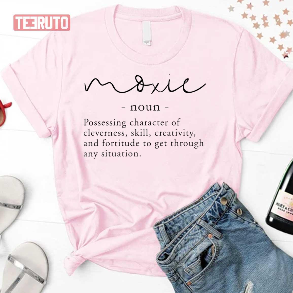 Moxie Definition Minimalist Black On White Unisex TShirt Teeruto