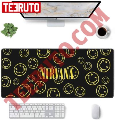 Nirvana Slime Icons Pattern Band Mouse Pad Nirvana Slime Icons Pattern Band Mouse Pad
