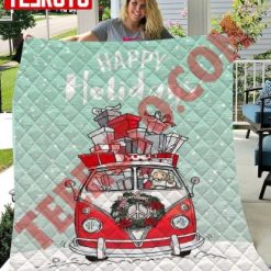 No Reindeer This Year Santa Delivering Christmas Presents Quilt Blanket