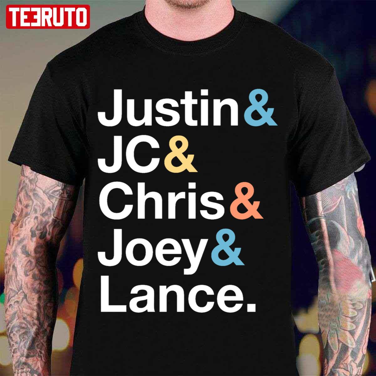 Nsync Names & Ampersand Style Fitted Scoop Unisex T-Shirt