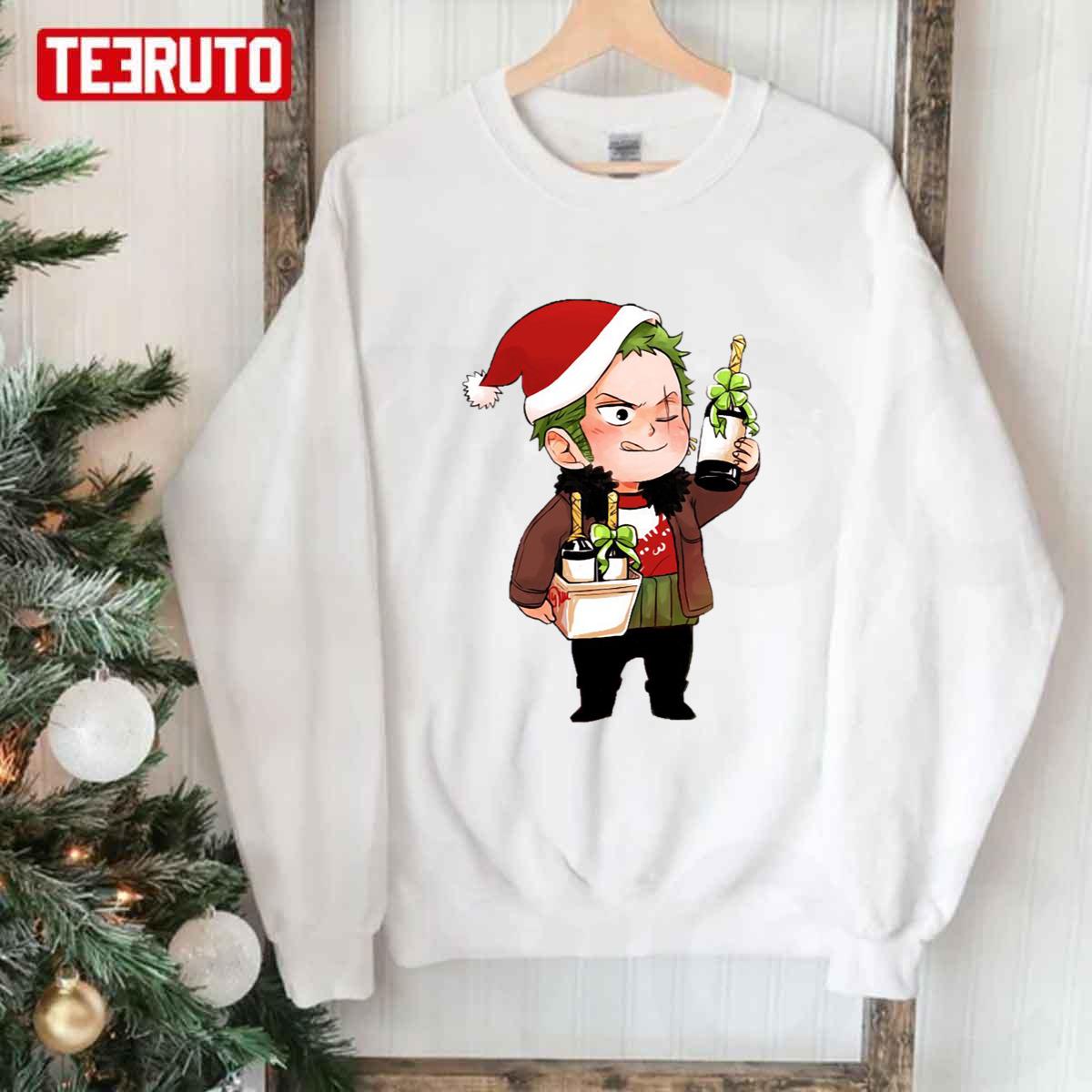 Zoro Christmas One Piece Merry Christmas Anime shirt, hoodie, sweater,  longsleeve and V-neck T-shirt