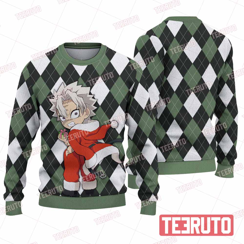 Sanemi Shinazugawa Demon Slayer Ver 03 Christmas Agyle Knitted Sweater