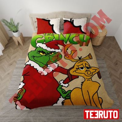 The Grinch And Max The Dog Christmas Bedding Sets
