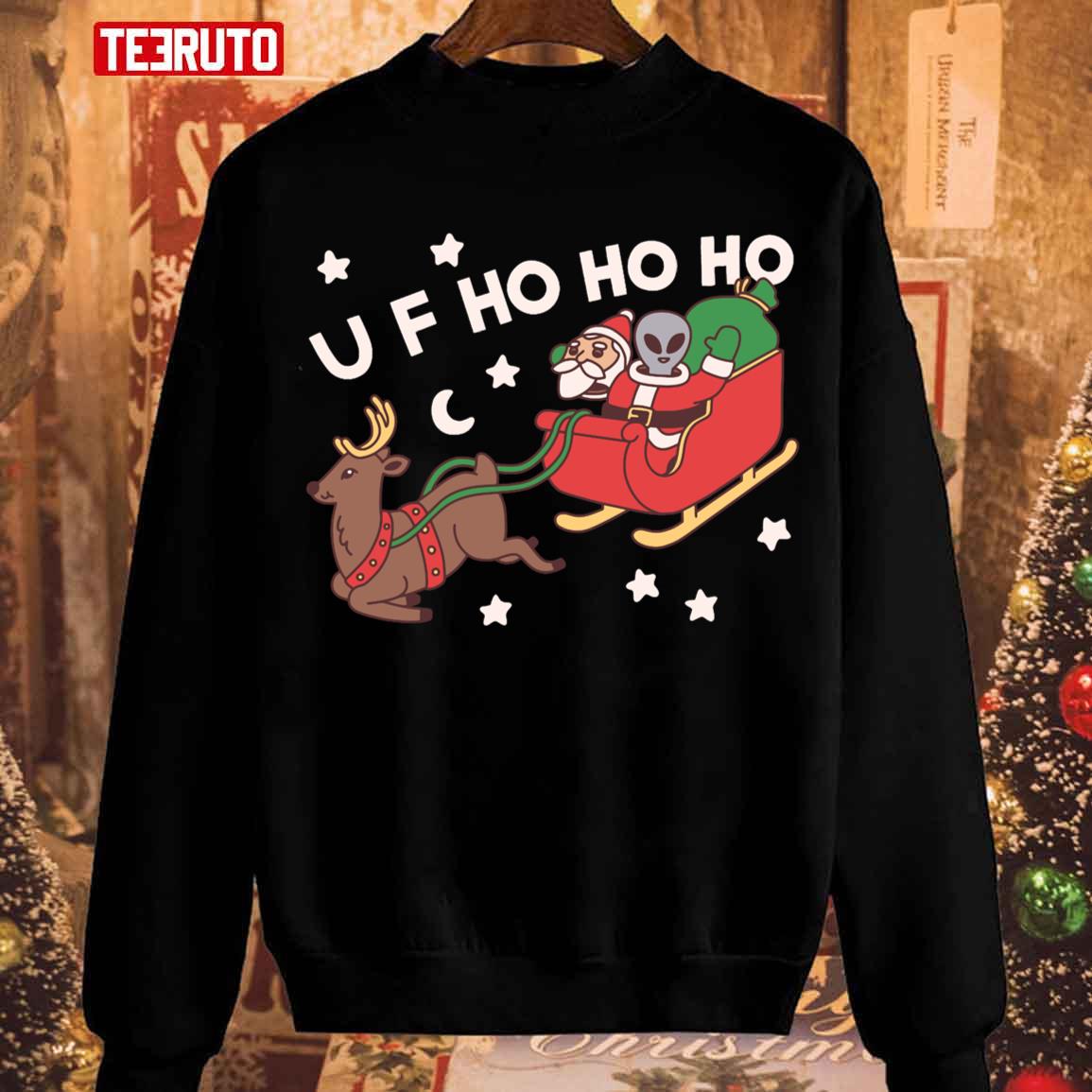 Uf Ho Ho Ho Alien Christmas Unisex Sweatshirt