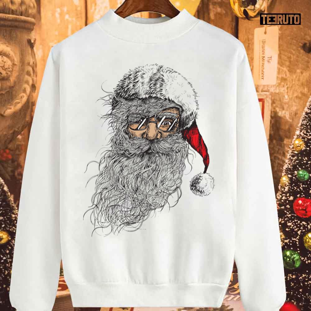 Vintage Retro Santa Claus Candy Cane Christmas Holiday Unisex Sweatshirt