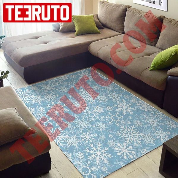 Welcome Winter Snowflakes Christmas Rug