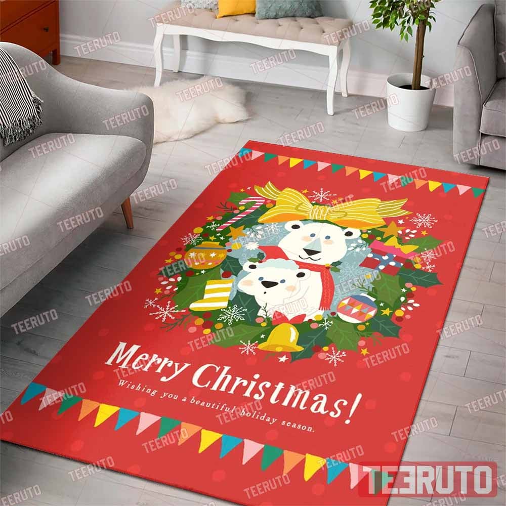 Wishing You A Beautiful Holiday Season Merry Christmas Rug