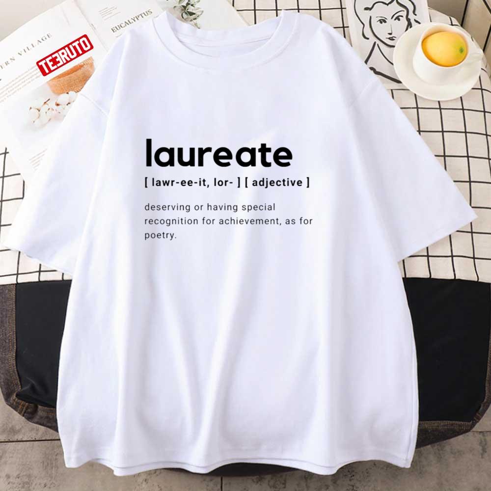 Word Definition Laureate Black And White Unisex T-Shirt