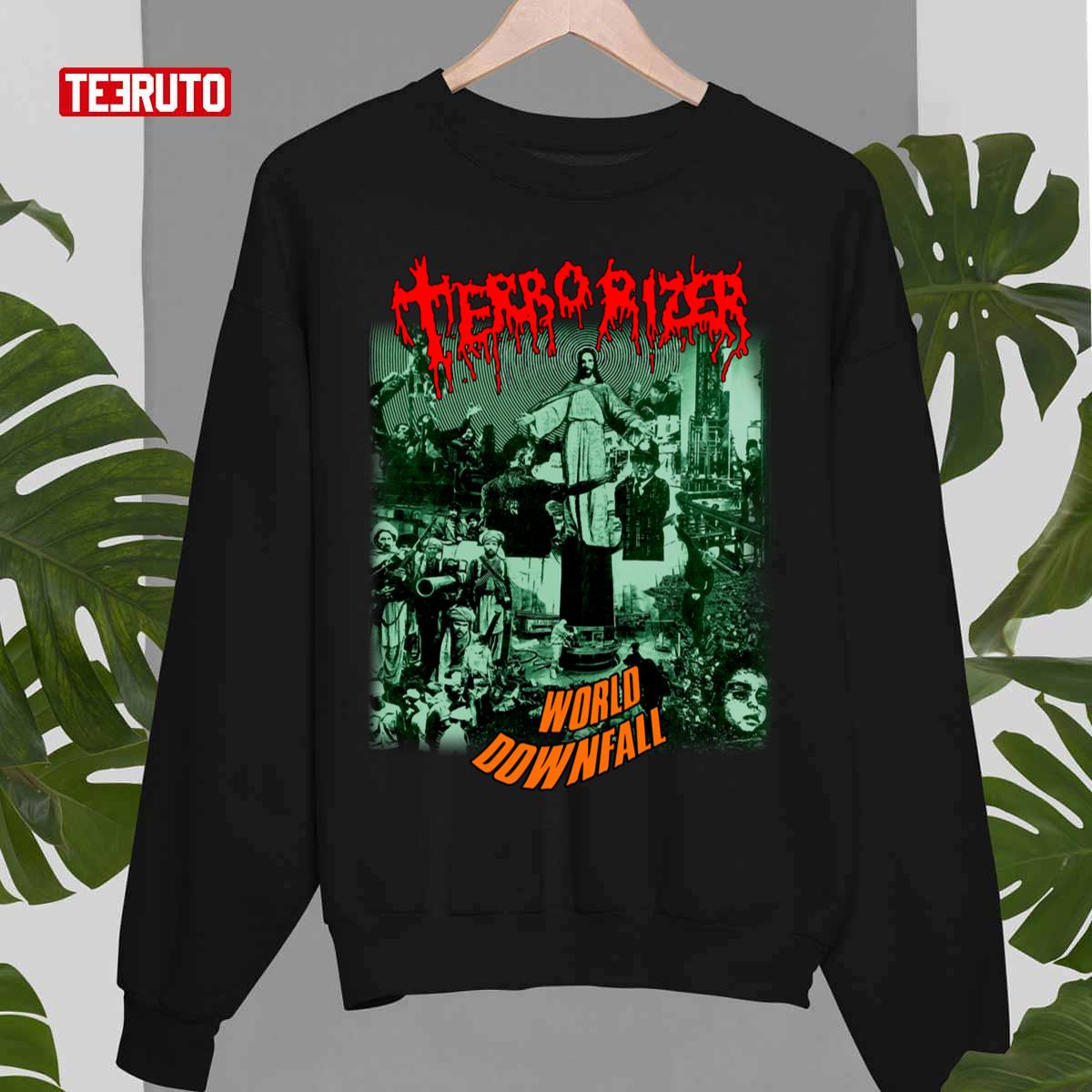 World Downfall By Terrorizer Old School Death Grind Metal Unisex Sweatshirt