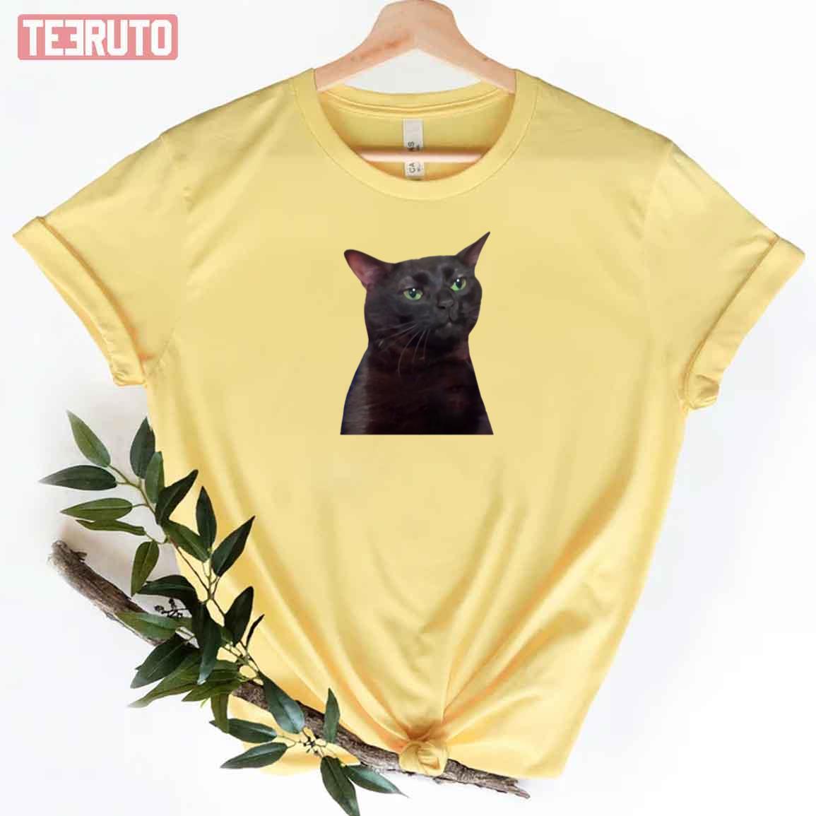 Zoned Out Cat Black Cat Unisex T-Shirt