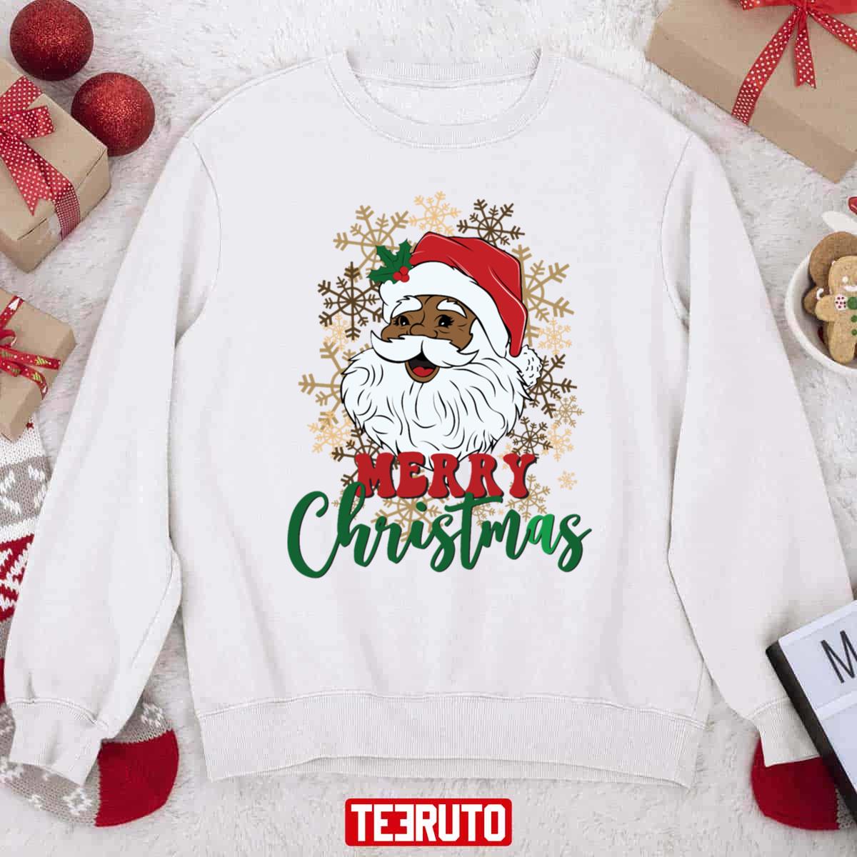 African American Retro Vintage Black Santa Claus Sweatshirt