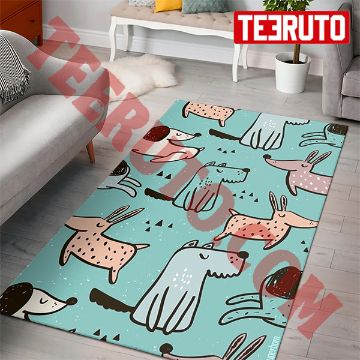 Animated Dogs Pattern Rug