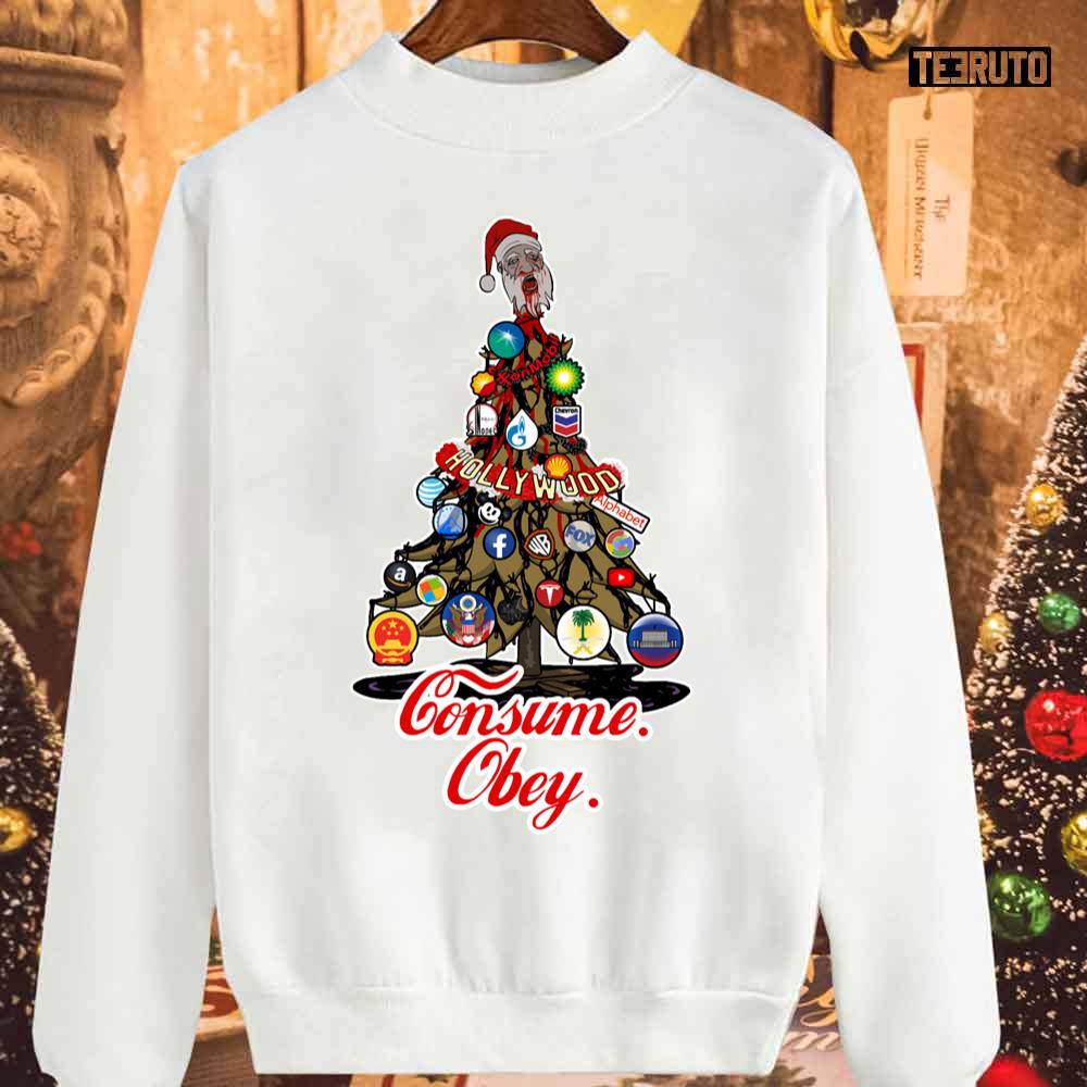 Anticapitalist Christmas Tree Unisex Sweatshirt