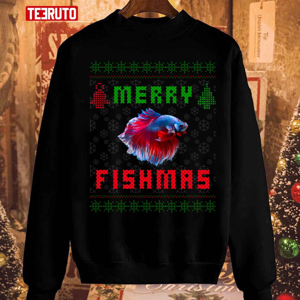 Betta Fish Siamese Fighting Fish Christmas Unisex Sweatshirt