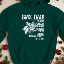 Bmx Dad Coach Sponsor Mechanic Driver On Back Unisex Sweatshirt