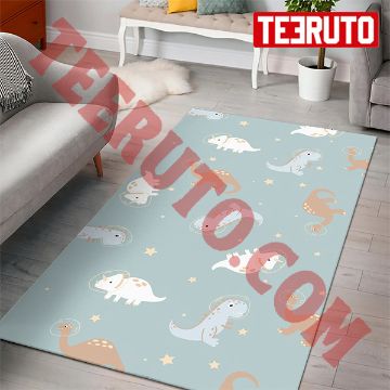 Boho Space Dinosaur Pattern Rug