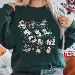 Boho Zodiac Signs Astrology Watercolor Art Unisex Sweatshirt