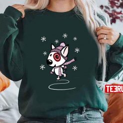 Bullseye Goes Ice Skating Pink Unisex Sweatshirt