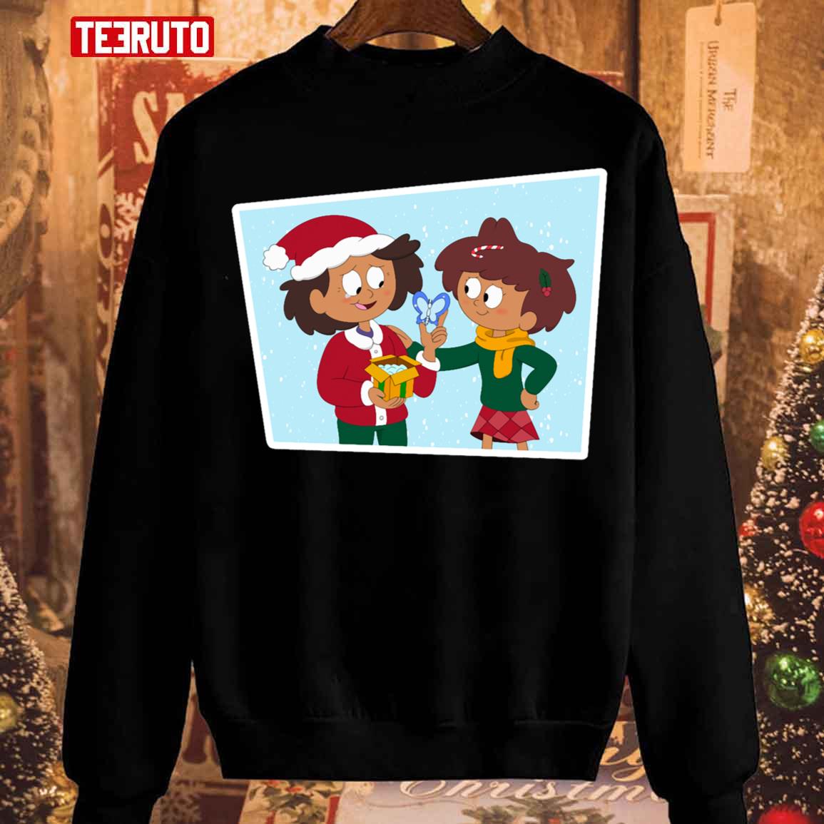 Butterfly For Mom Amphibia Froggy Little Christmas Unisex Sweatshirt