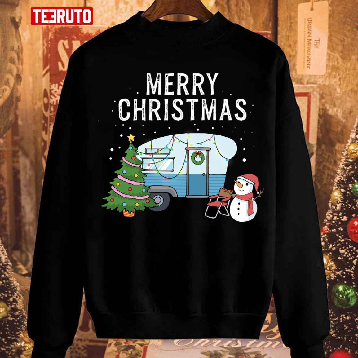 Camping Campfire Tent Outdoor Camper Christmas 2023 Unisex Sweatshirt