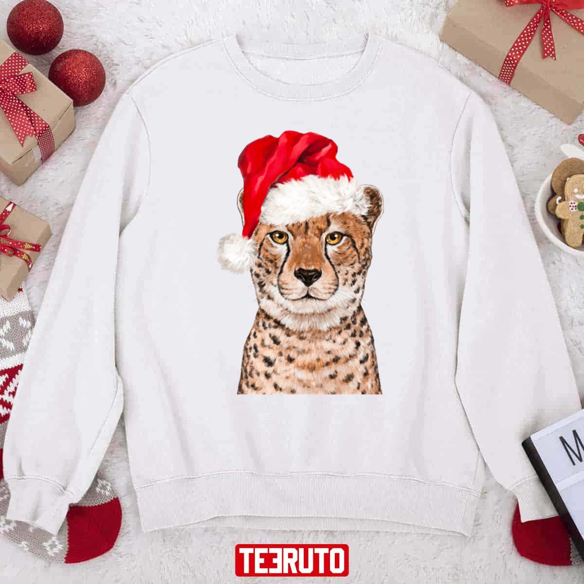 Cheetah In Pink Christmas Unisex Sweatshirt