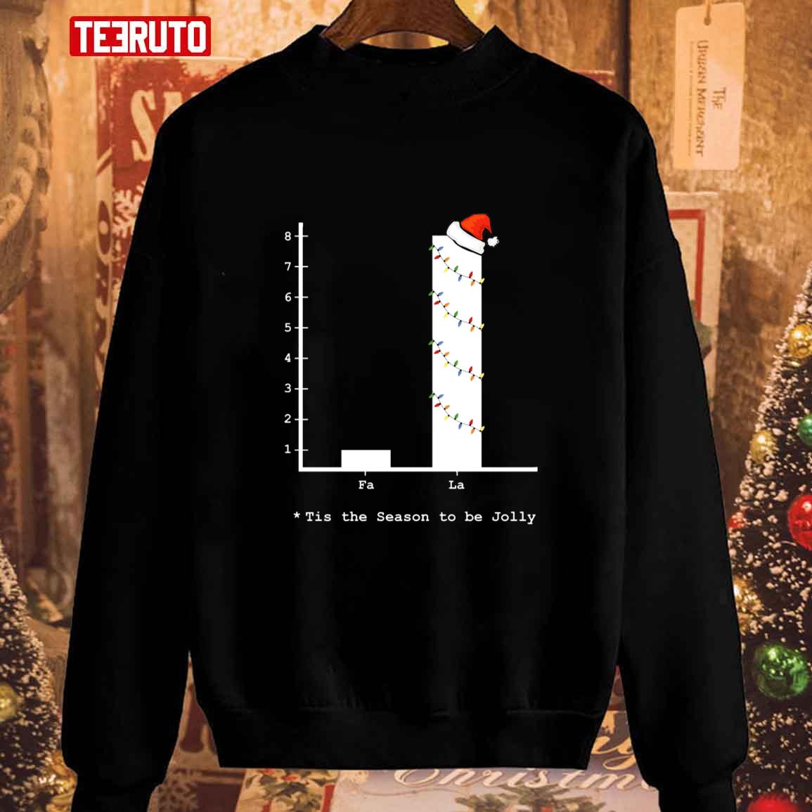 Christmas Carol Math Bar Graph Unisex Sweatshirt