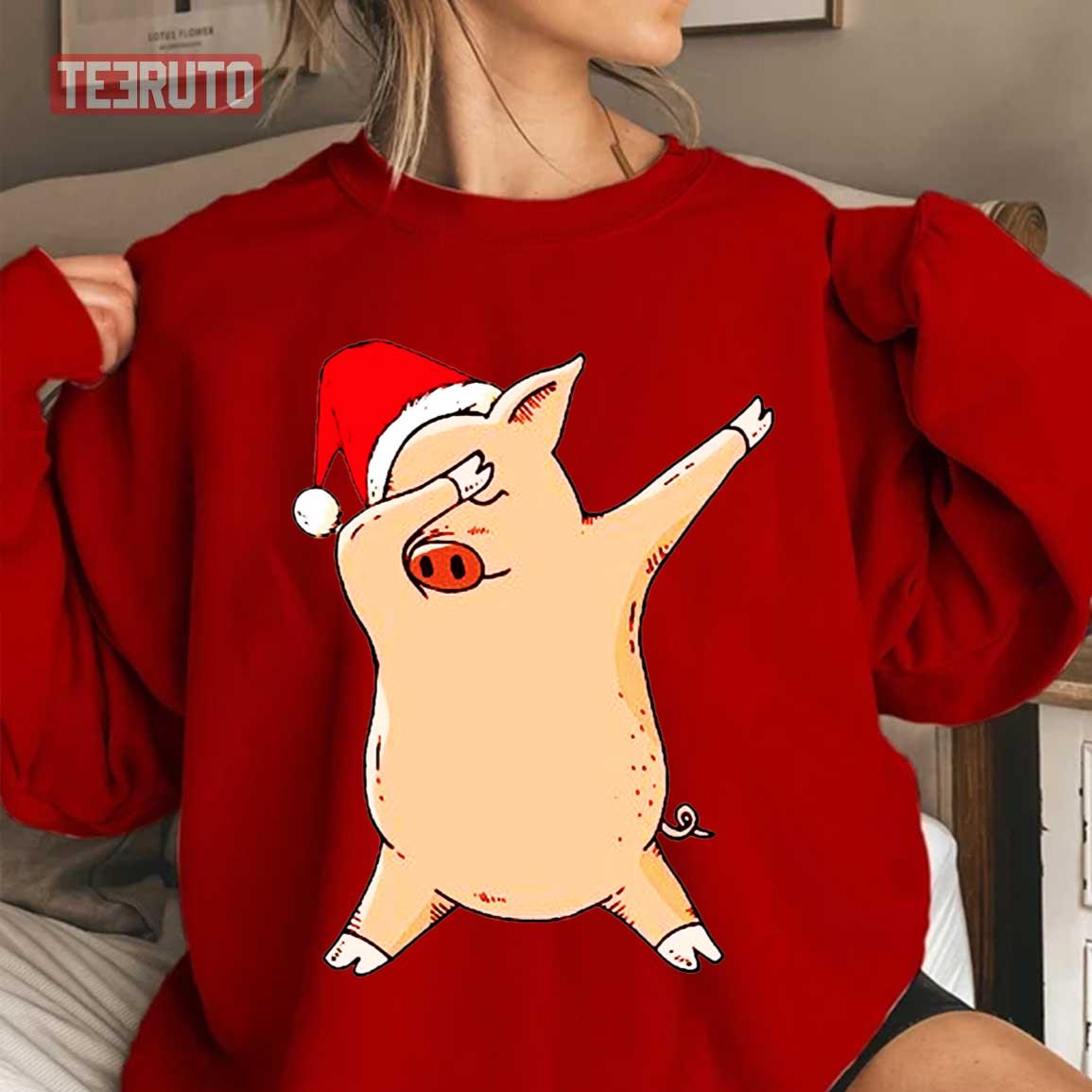 Christmas Dabbing Pig Unisex Sweatshirt
